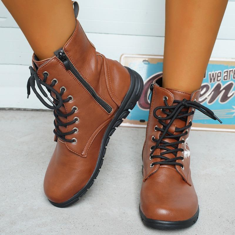 Winter 2024 New Women's Embroidered Short Leather Boots Ankle Flat Shoes Sports Shoes Denim Chelsea Fashion Women's Boots