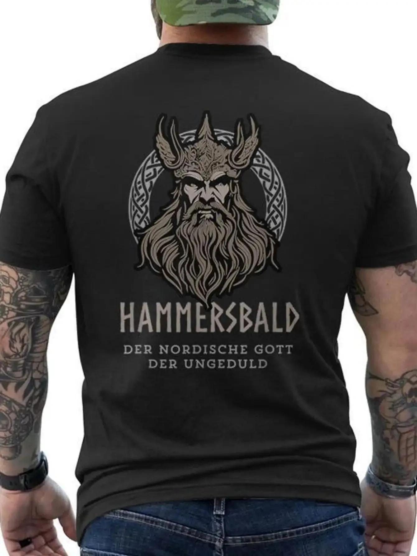 

Hammersbald God of Impatience Men S Graphic T-Shirt Soft Crew Neck Tee with Warrior Design All-Season Comfort Fit 4XL