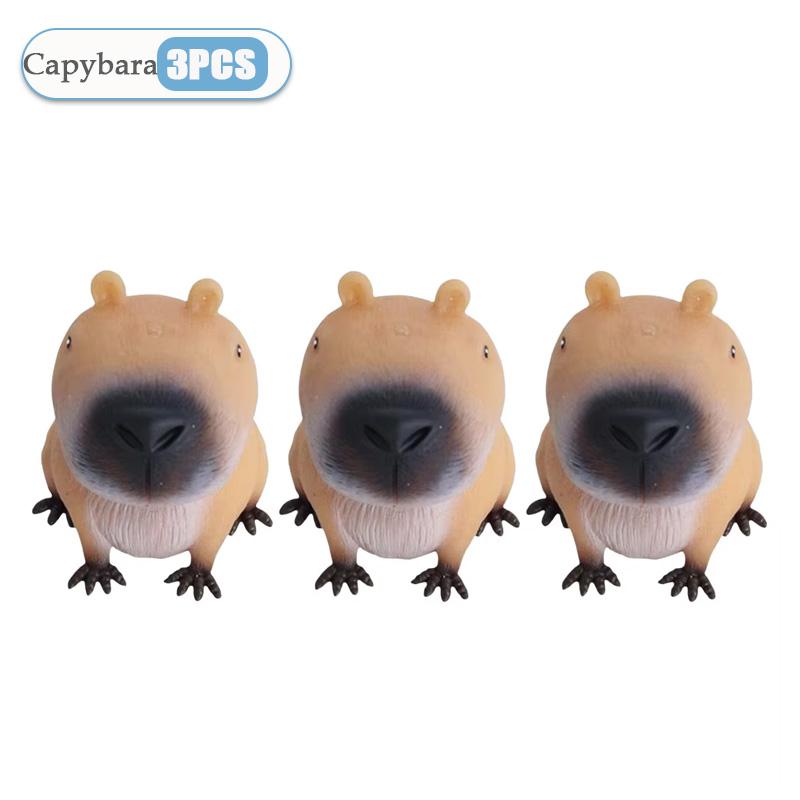 1-20PCS Capybara Relax Squeeze Toy Novelty Cartoon Animal Anti Stress Relief Funny Creative Fidget Decompression Pinch Toy Kid