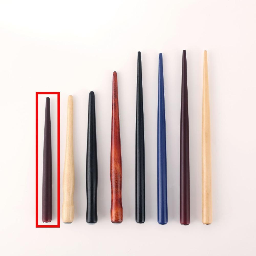1pcs Portable Wooden Rod Dip Pen Stainless Steel Tip Calligraphy Pen Signature Pen Office Business