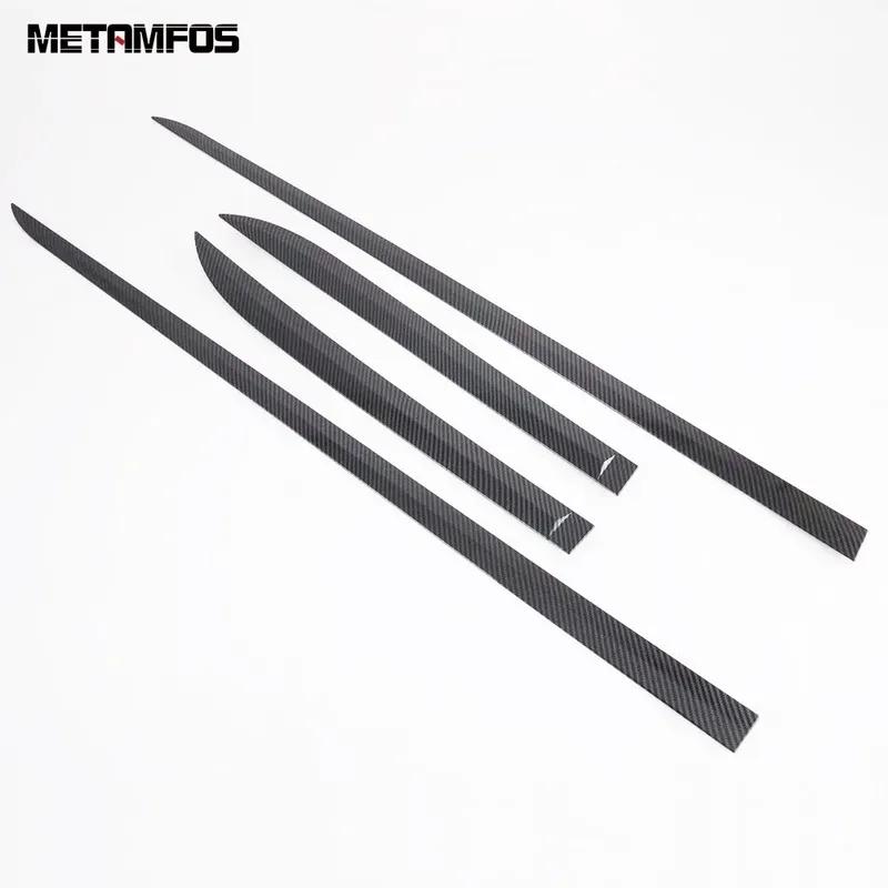 For Hyundai Sonata 2024 Carbon Fiber Door Side Line Strip Body Skirt Molding Trim Exterior Accessories