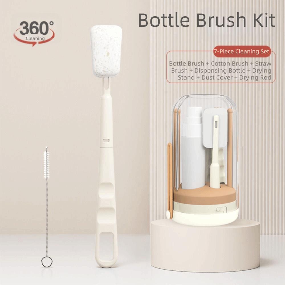 Soft Head Brush 7 in 1 Bottle Brush Kit Silicone Pacifier Cleaning Kit Kitchen Cleaning