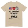 My Favorite Veteran Is My Papa Father Veterans Day Kids TShirt