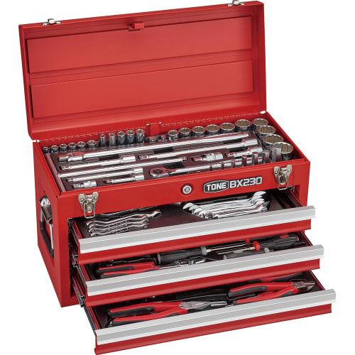 TONE TSX950 Tool Set, 9.5mm & 12.7mm (3/8" & 1/2") Drive, Red, 86 Pieces