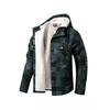 Mens Thick Cotton Coat Plaid Long Sleeve Loose Hooded Jacket Casual Winter Warm Outerwear