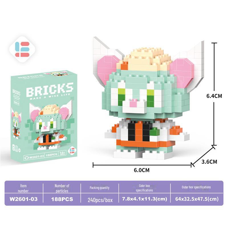 Guochao Chinese Mahjong Diamond Particle Building Blocks - Children's Educational Set