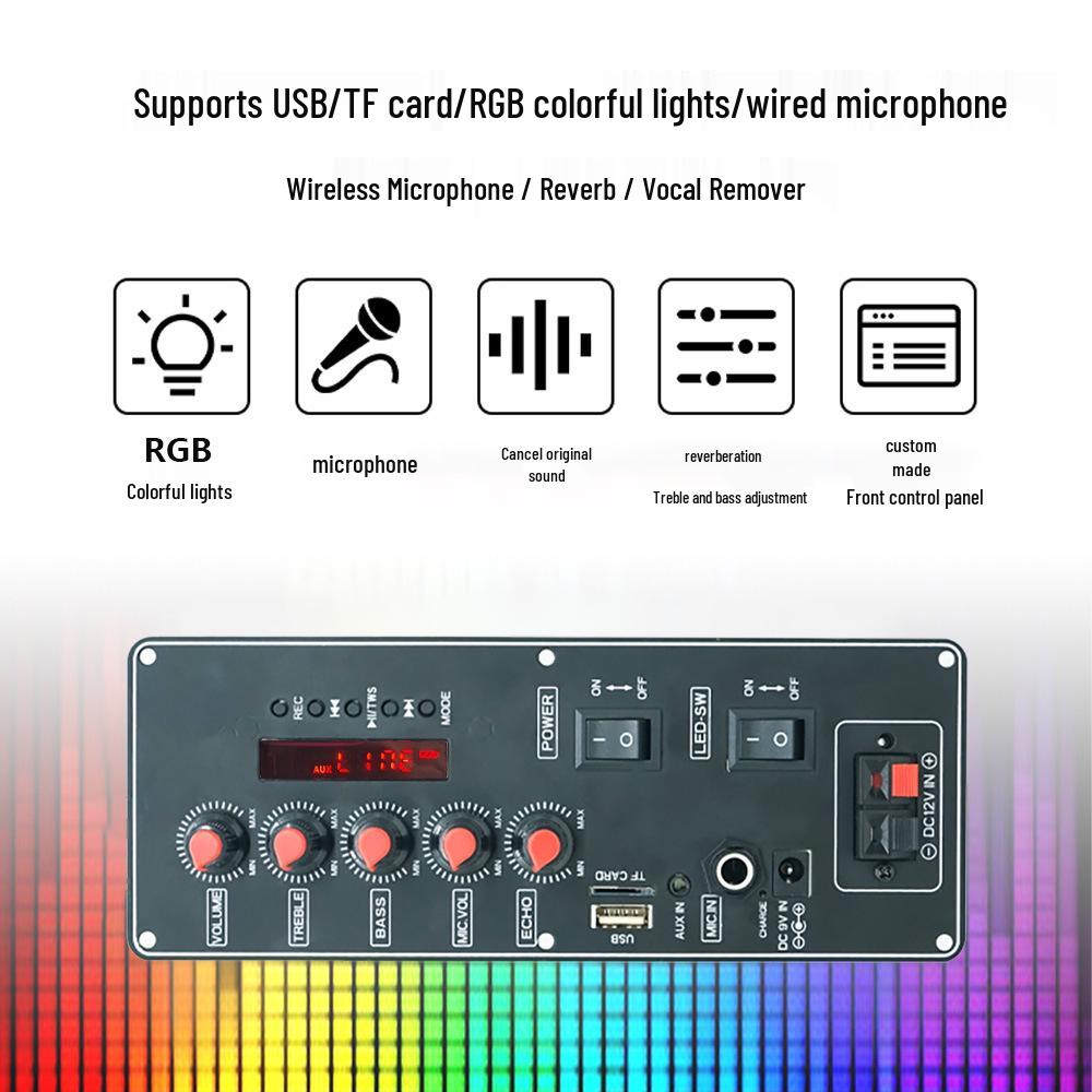JQ Bluetooth MP3 Decoder & Amplifier Board 2x10W for Car Audio & Square Speakers