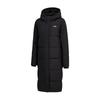 Li Ning Logo Print Windbreaker Lange Lockere Daunenjacke mit Reißverschluss Damen Oberbekleidung Schwarz AYMU708-1