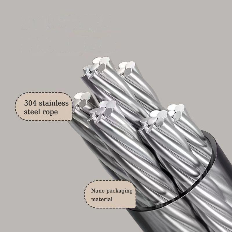 HeMu Invisible clothesline without hole drilling clothes drying artifact rope indoor bathroom telescopic balcony wire rope frame