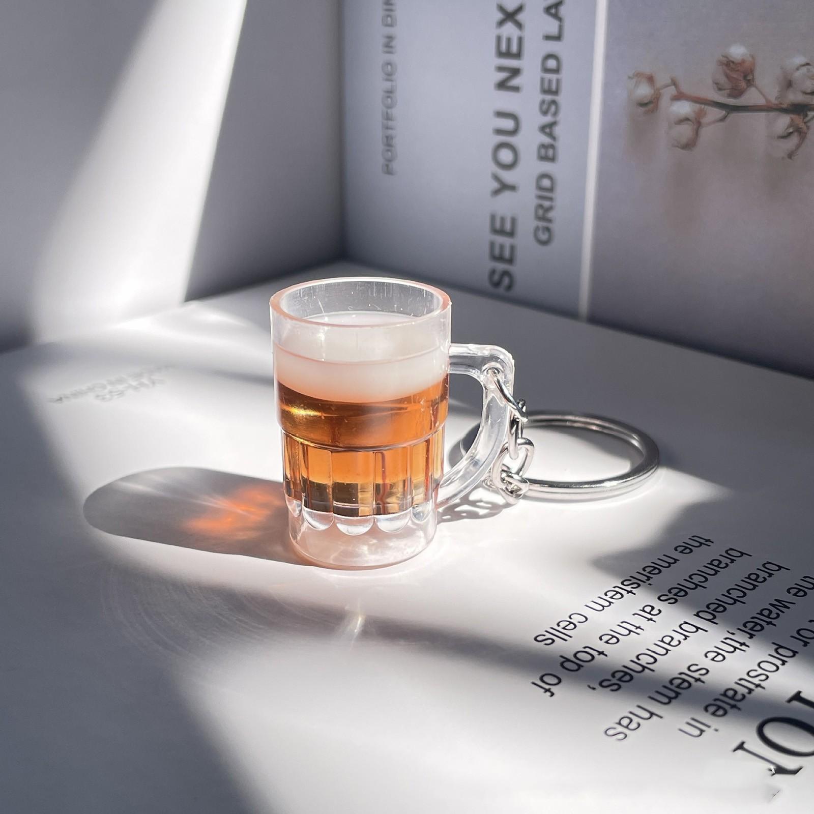 

Брелок для ключей True Proof Beer Glass, пивные украшения, креативный пивной бокал, пивные украшения, брелок для ключей One Size коричневый