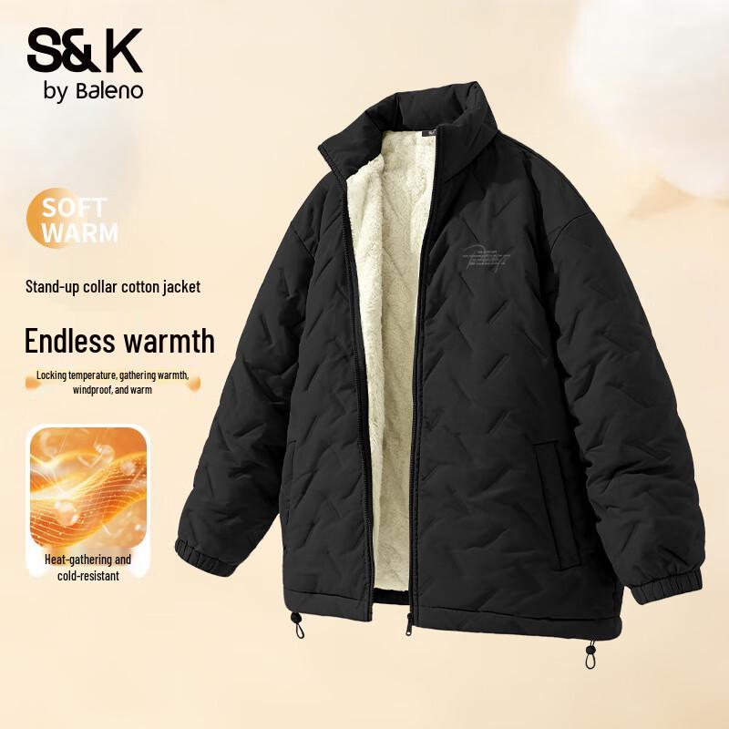 

Baleno Men s S&K Fleece-Lined Stand Collar Padded Jacket M
