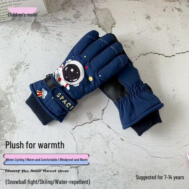 Cartoon Wasserdichte Winter Skihandschuhe für Kinder - Dick, Warm, Rutschfest, Kältefest