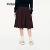 MO&Co. Side Zipper High-Waist A-Line Midi Skirt
