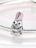 Charms Plata Niedlicher Kleiner Dinosaurier Erdbeerperlen Charm Kupferbeschichtet Passend für Charms Originalarmband Zum Schmuckherstellen DIY Charm