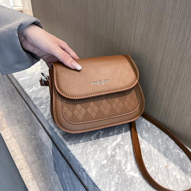 Borse a tracolla da donna di lusso di design, in pelle PU, borsa a sella vintage monocolore, borsa a tracolla, piccola borsetta bolsas