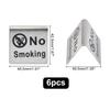 6pcs Stainless Steel Number Stand No Smoking Stainless Steel color 48.5x49.5x42.5mm