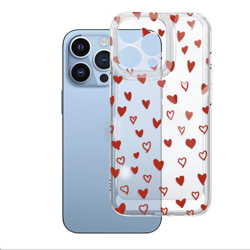 Temu Site Popular Red Little Love iPhone Case iPhone17promax Protective Case