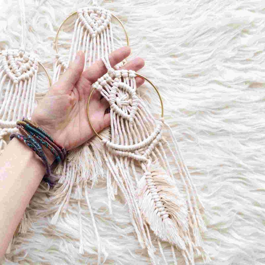 10 Pcs Flowers Rings Gold Dream Catcher Hoop Mixes Dreamcatcher Metal Hoops for Crafts