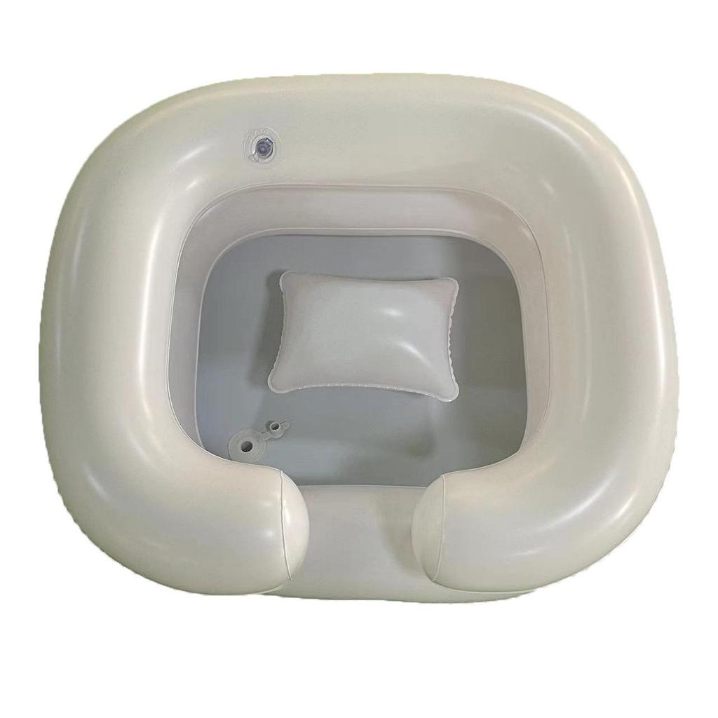 Nadmuchiwana miska do mycia włosów z poduszką dla osób leżących, niepełnosprawnych, starszych lub w ciąży