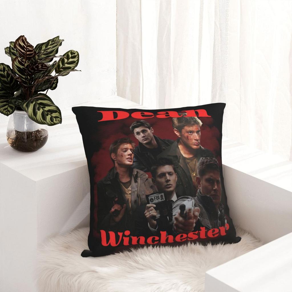 Dean Winchester Supernatural Television Pillow Cover Cushion Cover Pillow Case Retro Trendy Pillowcases For Sofa Home Decoration