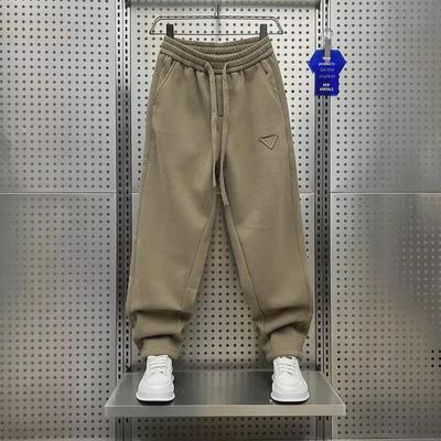 Pantalon de survêtement ample et décontracté pour homme, coupe droite, couleur unie, tendance et polyvalente, automne 2024