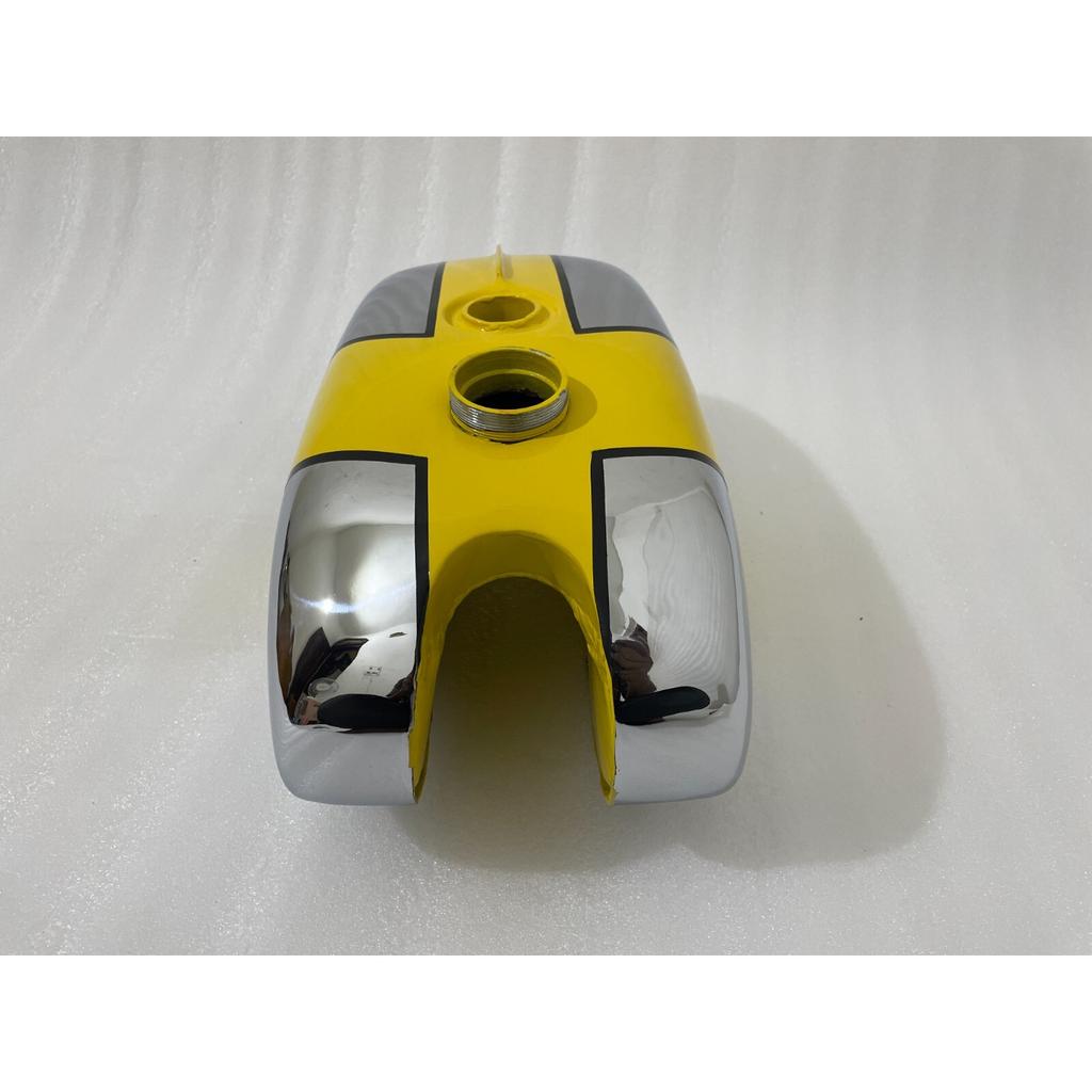 BSA B25 B50 TR25 1971-73 D355 Chrome & Yellow Painted Petrol Fuel Tank |Fit For