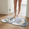 Decorative Rug Cat Shaped Rug Cat Pattern Cat Floor Mat Cute Animal Door Mat  Living Room Decor