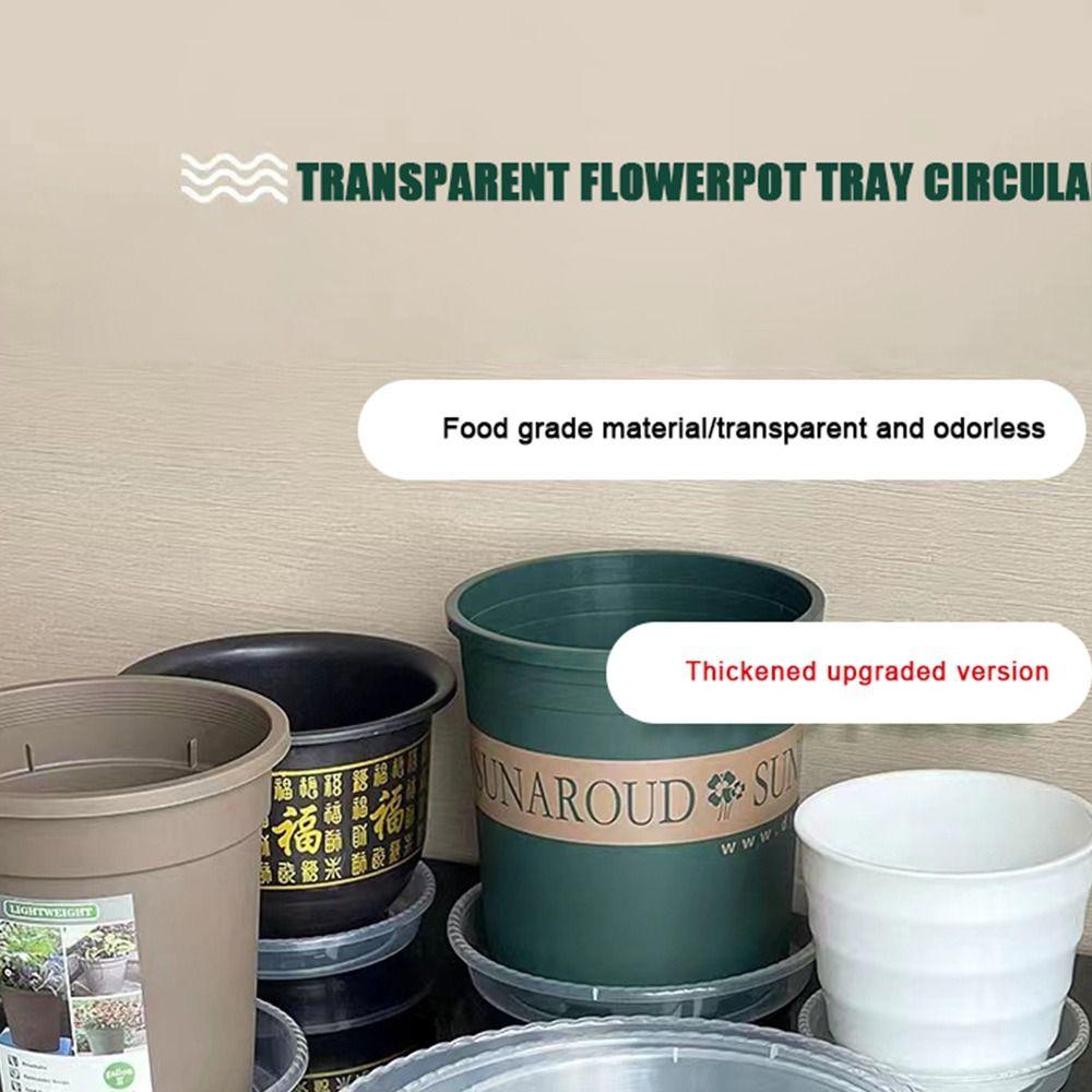 10pcs Round Flower Pot Tray Clear Drip Tray New Plant Saucer  Home