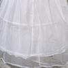 Bride Gown Petticoat with 3 Hoops Support Elastic Waist Band Tulle Underskirt for Wedding Dress and Evening Gowns
