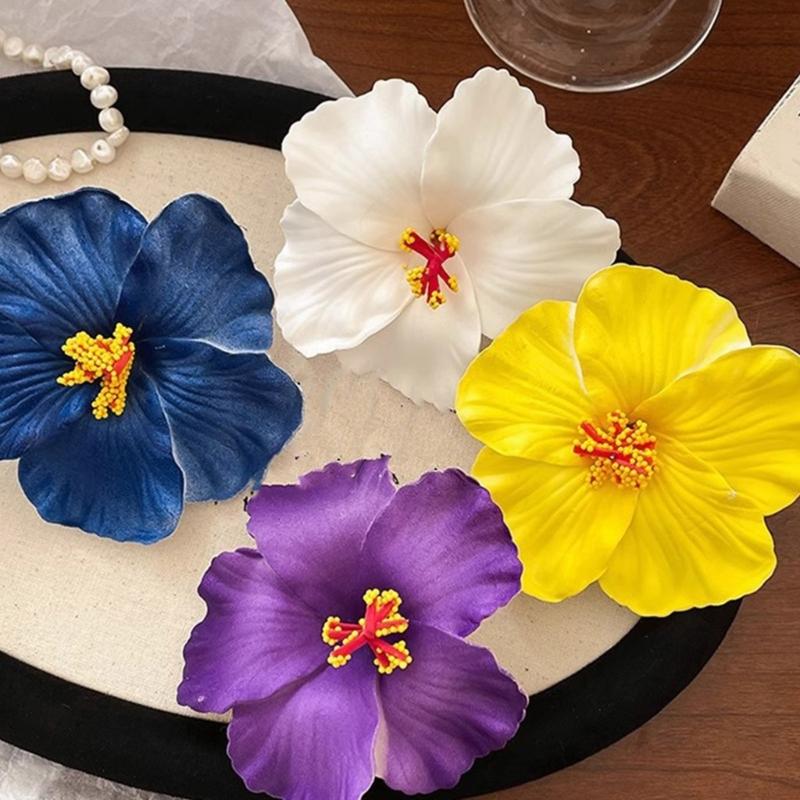 Pack Of 3 Flower Hair Clip For Women Slip Resistant Plumeria Plan Party Wedding Hair Styling
