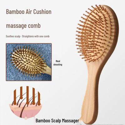 Bamboo Air Cushion Massage Comb for Women's Long Hair