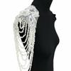 Heavy Industry Bead Tassel Shoulder Dress Long Tassel Bead Embroidery Chain Shoulder Badge Beaded Chain Epaulettes