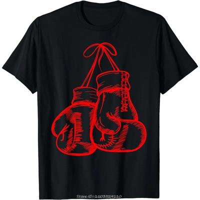 Lustiges Geburtstagsgeschenk Retro Liebe Rot Boxhandschuhe Geschenke Boxer Geschenk T-Shirt Herren Kleidung Streetwear Grafik T-Shirts Harajuku