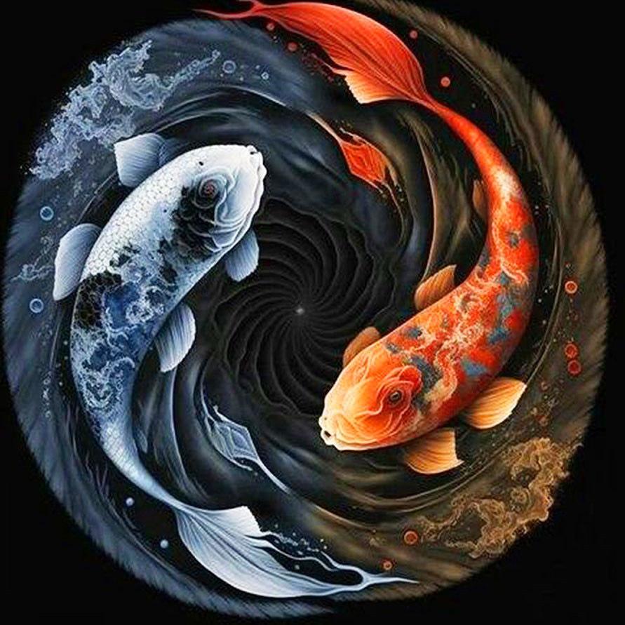 Diamond Art Painting Mosaic Tai Chi Animals Full Square/Round Embroidery Tai Ji Yin Yang Bird Home Decor