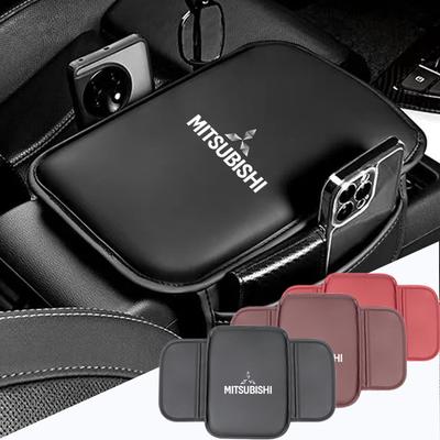 Leather Car Armrest Box Pad Auto Armrest Mat Car Interiors For Eclipse Lancer Outlander Pajero ASX I200 Space Delica