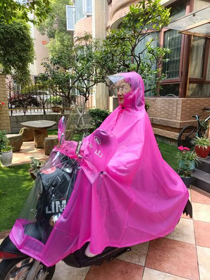 Enhanced Electric Vehicle Motorcycle Rain Poncho with Double Windshield