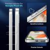 For Google Pixel 9a Case TPU Clear Phone Cover+2PCS Tempered Glass Screen Film 2.5D Arc Edge