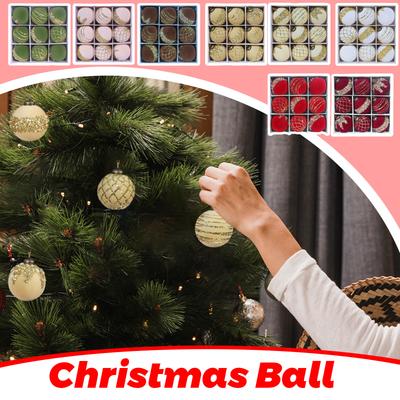 9pcs Christmas Ball Decoration For Xmas Tree Bauble Ball Shiny Hanging Ornament For New Year Christmas Party Home Decoration