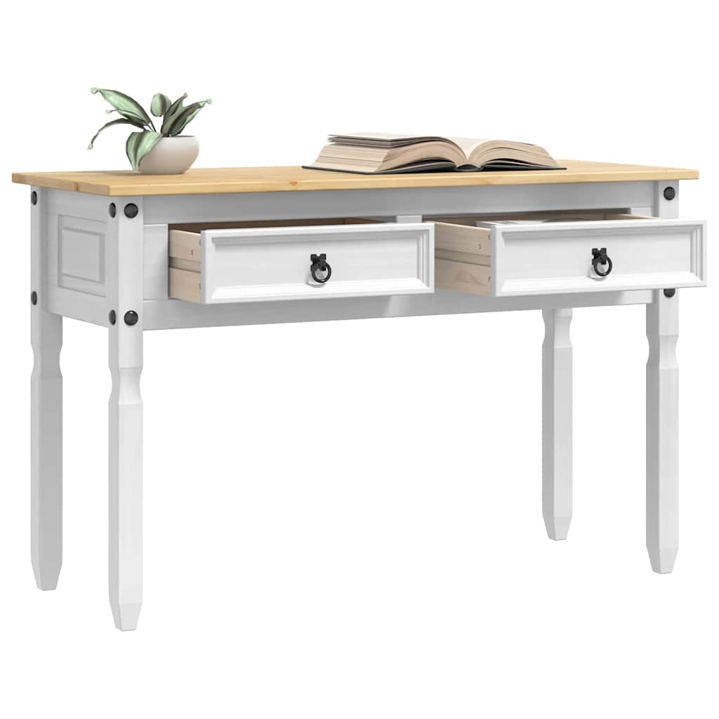 Corona Beistelltisch Weiß 115 x 46 x 73 cm Massivholz Kiefer