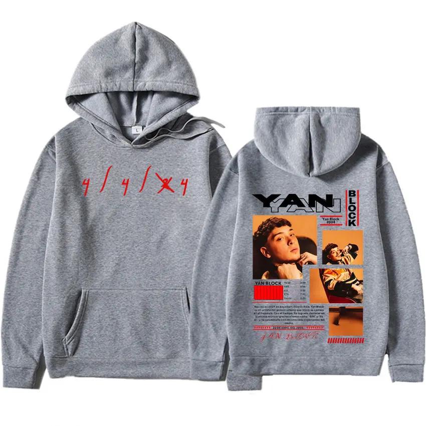 Yan Block Album Hoodie 2025 Grafikdruck Gothic Übergroße Kleidung Pullover Herren Hip Hop Trendy Ästhetische Freizeit-Sweatshirts
