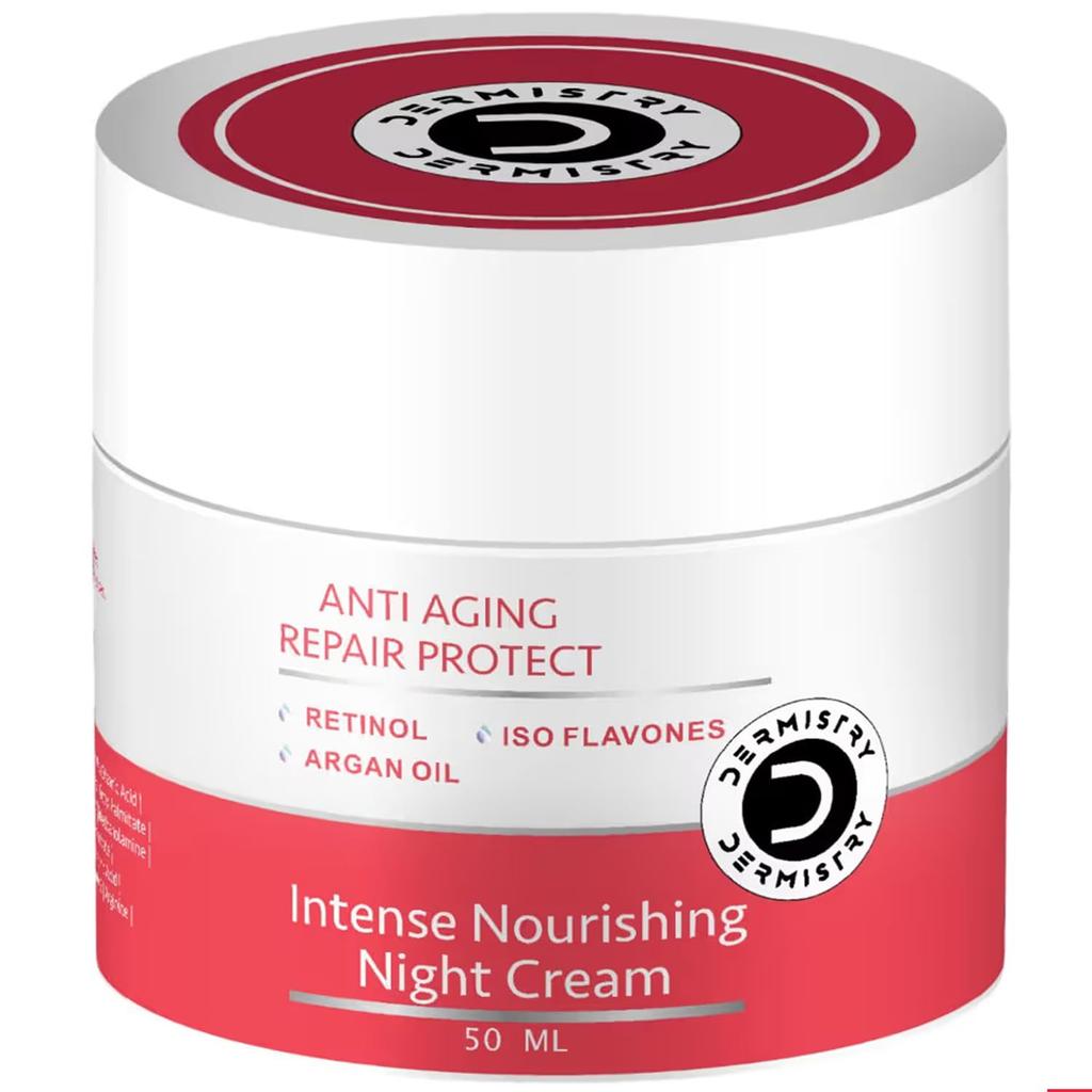 Dermistry Anti Aging Retinol Collagen Night Face Cream Skin Firming Lifting Moisturizer Reduces Ageing Wrinkles Fine Lines Dark Circles Improves Hy