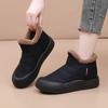 Snow Boots Korean Fashion Women Ankle Boots Winter Plush Warm Thick Bottom Anti Slip Comfort Outdoor Black Cotton Shoes Sneaker