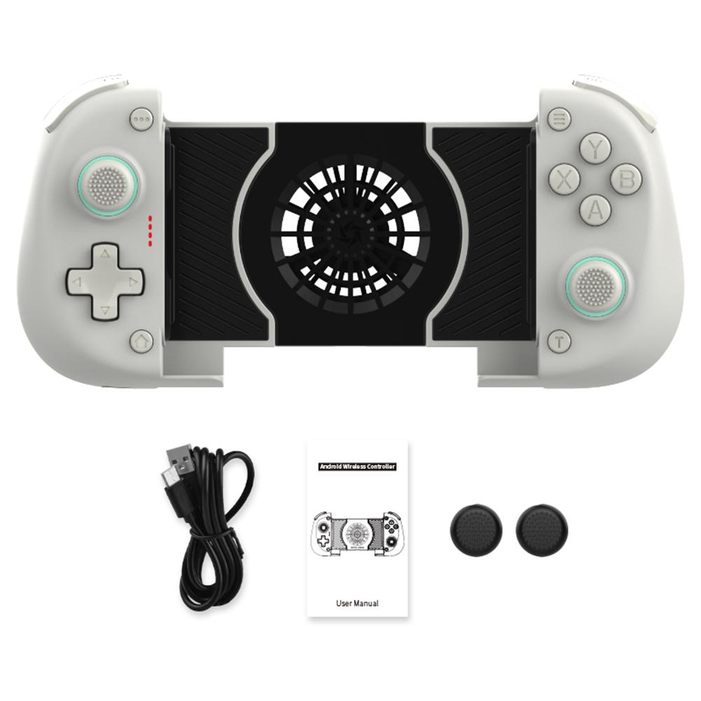 Mobile Phone Gaming Controller Wireless Bluetooth-Compatible Telescopic Gamepad with Cooling Fan for Switch/Android/PC