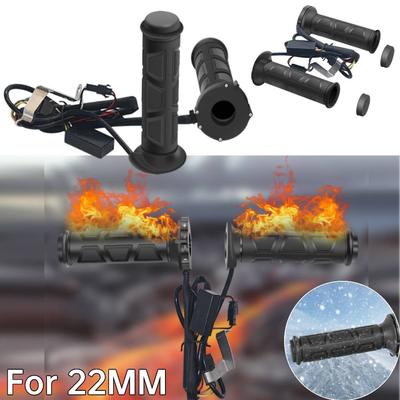 22mm Adjustable Hot Grip Handle 3 Gear Electric Heating Handle Waterproof Electric Hot Heated Grip Motorcycle Parts for Winter