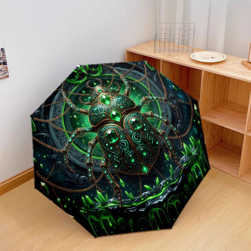 Enamelinsects Pattern Pattern New Style Umbrella, 1 Piece Automatic Folding Umbrella, Portable Travel Umbrella, Outdoor Umbrella, Birthday Gift