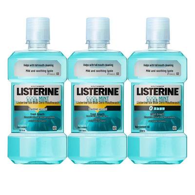 Ice Blue Zero Mouthwash (3 X 500ml)