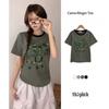The Pink Men Camo PrinTing Ringer T shirT
