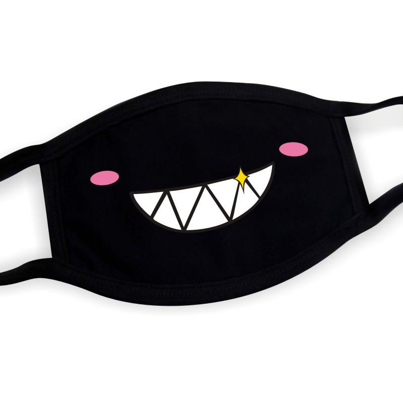 Masque Émoticône Mode: Masque Anti-poussière en Coton Respirant Amusant pour le Vélo - Design Anime Unisexe
