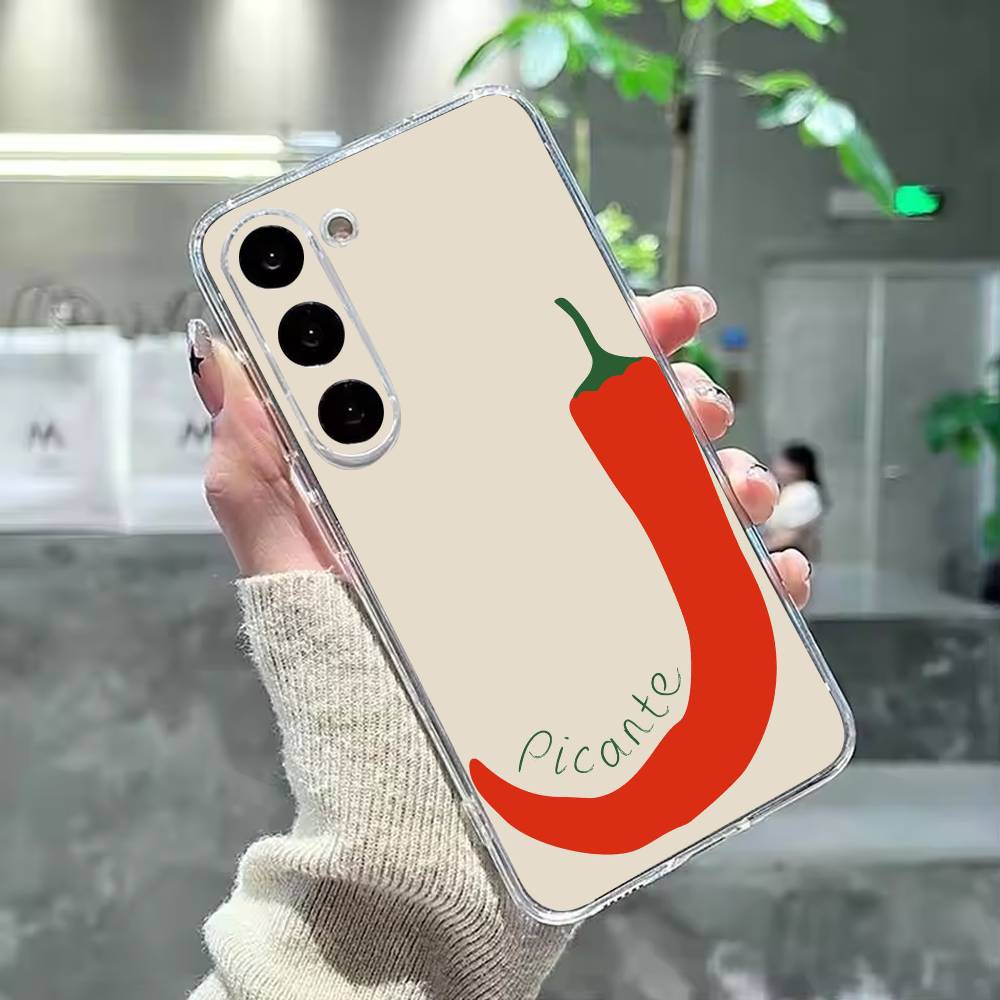 love red chili Phone Case For Samsung Galaxy A91,80,73,72 ,71,53,52,32 ,31,22,21s,20,Transparent Case