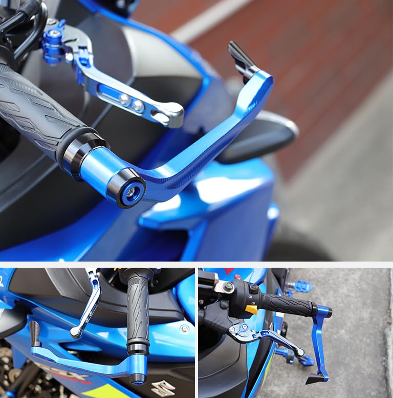 Motokano Knuckle Guards for and Aluminum with Anodized Black Guards/Grip WR250, GSX250R, GSR250, V-Strom 250, Finish,